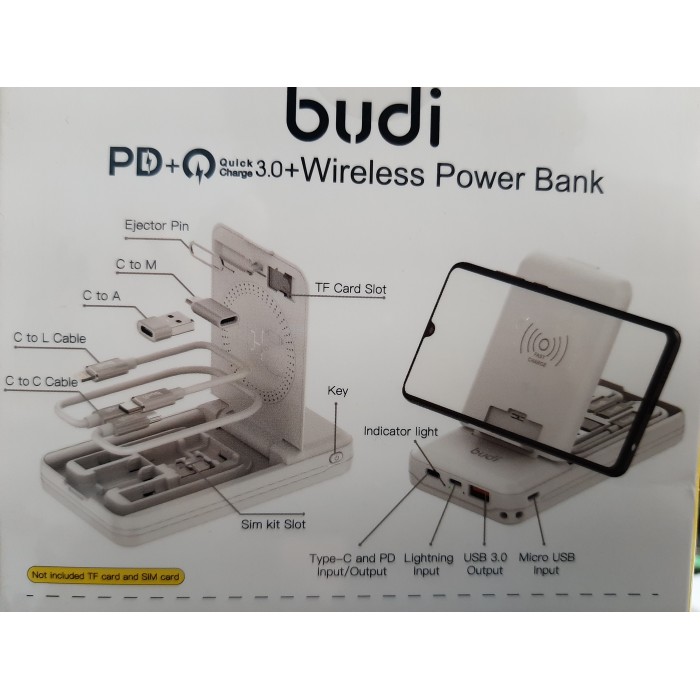 صندوق الطاقة اللاسلكي Budi PB515QB متعدد الوظائف