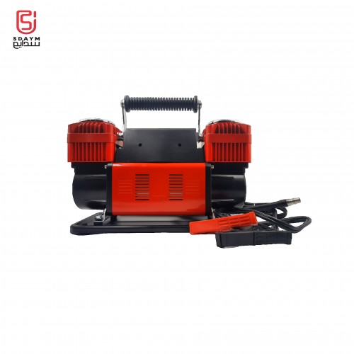  Double Cylinder Air Compressor Black and Red