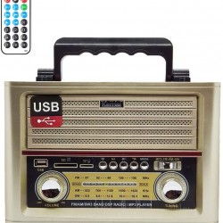 Portable AM/FM radio with Bluetooth audio player old style Big size