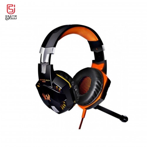 EACH G2000 Gaming Headset Stereo Sound 2.2m Wired Headphone Noise Reduction with Microphone for PC Game - Orange