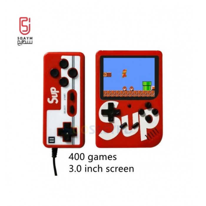 Ndream Double Play Mini Handheld Video Console Console Gameboy المدمج في 500 لعبة كلاسيكية (أحمر + Sup)