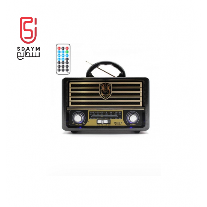 راديو ومشغل صوتيات بلوتوث قابل للشحن AM/FM 