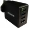  Achas 4-Port USB WAll charger Quick Charge 3.0,Black, 40W High Speed Charging for UK/HK‫(
