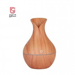 Wood Grain Ultrasonic Aromatherapy Humidifier Cool Mist Aromatherapy Diffuser with 7 Colors Changing
