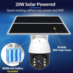 8 -megapixel solar power camera two solar power panels