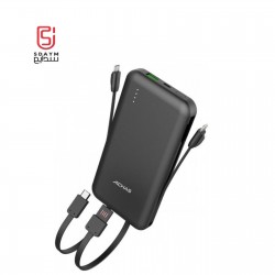 achas Power Bank Multiple Output 10000mah Qualcomm QC3.0 Built-in Type-C, Micro USB,Lightning Cable