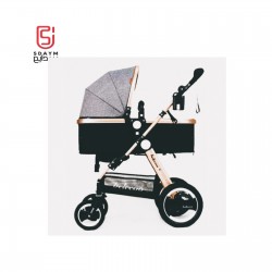 Belico baby stroller gray and black color