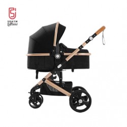 Baby stroller 3 in 1 black color - Belico brand