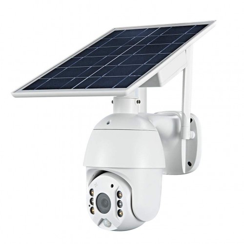 Solar surveillance camera with 4G chip port