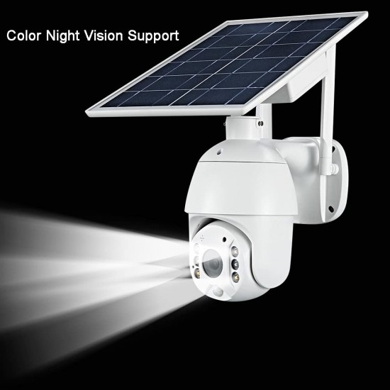 Solar surveillance camera with 4G chip port