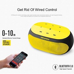 Awei Y200 Super Bass Portable Portable Bluetooth Speaker with Microphone - Yellow