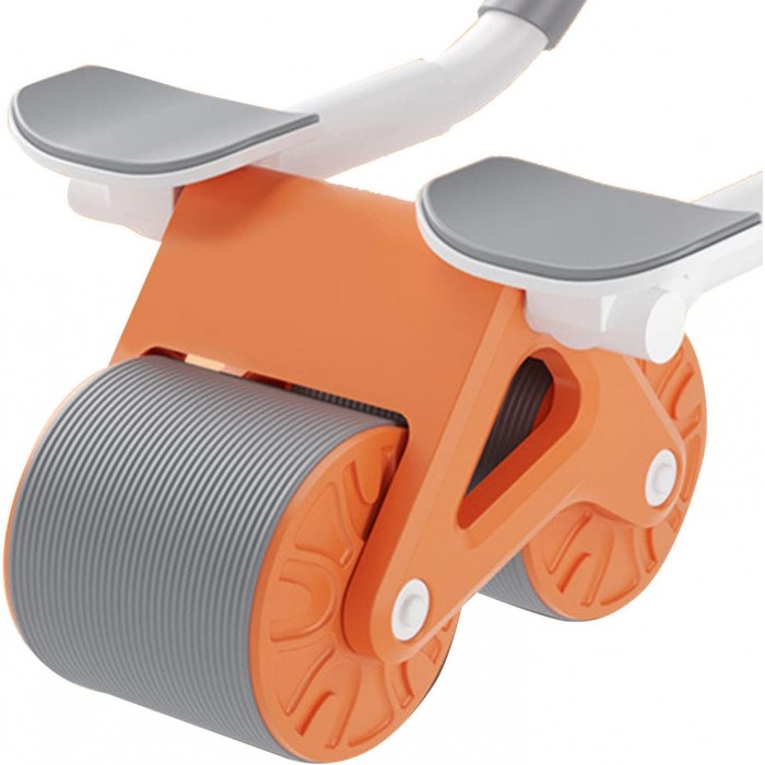 جهاز تمرين البطن عجلة دوارة للبطن ثابتة ومنخفضة الضوضاء مع وسادة للركبة للياقة البدنية المنزلية