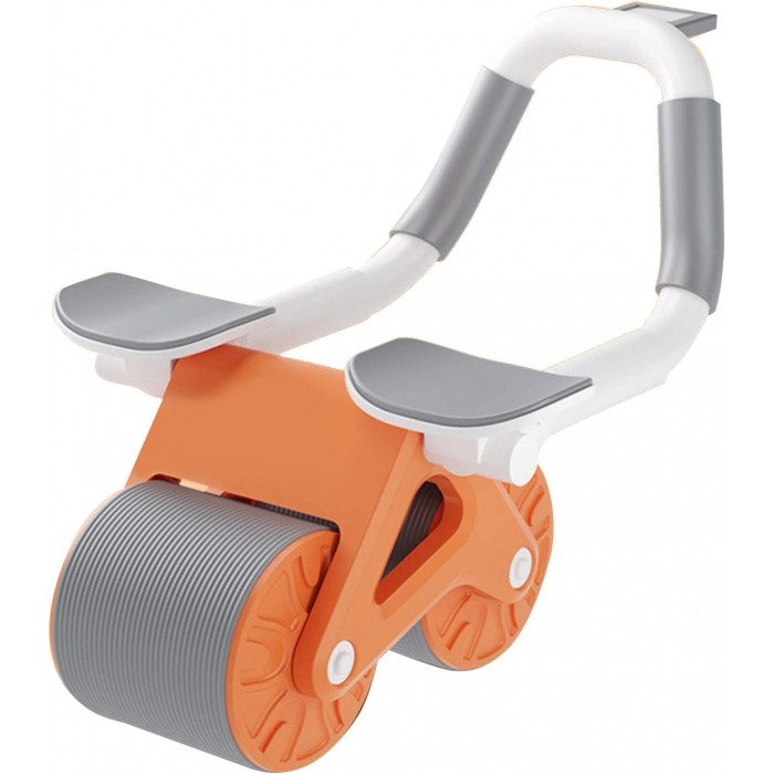 جهاز تمرين البطن عجلة دوارة للبطن ثابتة ومنخفضة الضوضاء مع وسادة للركبة للياقة البدنية المنزلية