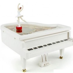 Musical Piano Box With Dancing Girl, Small Size