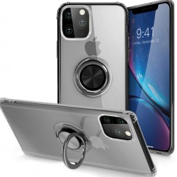  IPhone 11 Pro Case, Case with 360 Degree Rotating Button Bounce Ring Kickstand and Magnetic for iPhone 11 Pro 5.8 Inch, Black