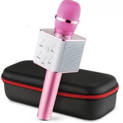 Mike statue and bluetooth headset 2 in 1 pink color