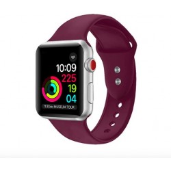 Apple 38mm Sport Band, IWatch Replacement Silicone Band - Burgundy