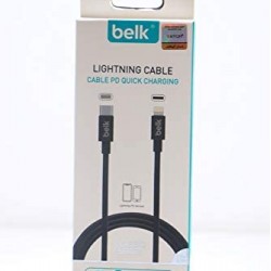 Belk-BD Lightning to USB Type-C Cable, Black - CB-BC01018D