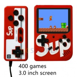 Ndream Double Play Mini Handheld Video Game Console Gameboy Built-in 500 Classic Games (Red+Sup)