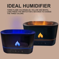 Proton Flame Humidifier for Bedroom Essential Oil Diffuser Cold Mist Humidifier Home Mini Small Air Personal Humidifier 200ml Lasts Up to 10 Hours
