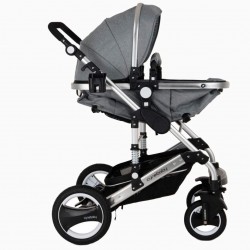 Sain Baby - Baby Stroller 3 in 1 - 2018 Model - Gray Color