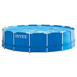 Intex - Prism Hull Pool - 15ft x 48in - Metal - Blue