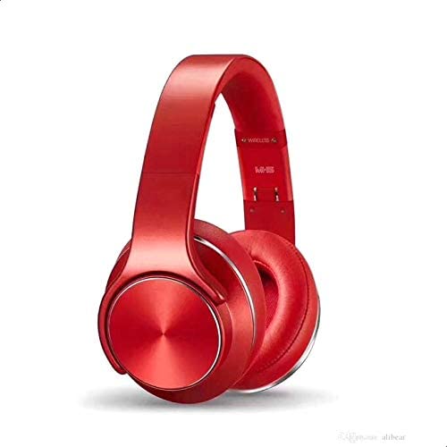 Sodo MH5  Bluetooth 4.2 Wireless Headphone Twist out Speaker 2 in 1 Support NFC, FM Radio, TF Card And Audio In - Red Silver