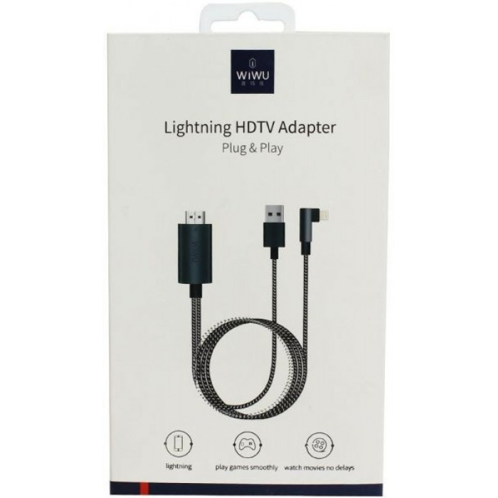 WIWU Lightning إلى HDMI USB 2.0 Ultra HD 1080P 4K شحن محول فيديو HDTV لأجهزة iPhone