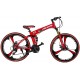 Land Rover 26 inch folding bike with disc brakes and 21 speeds - Multi Color